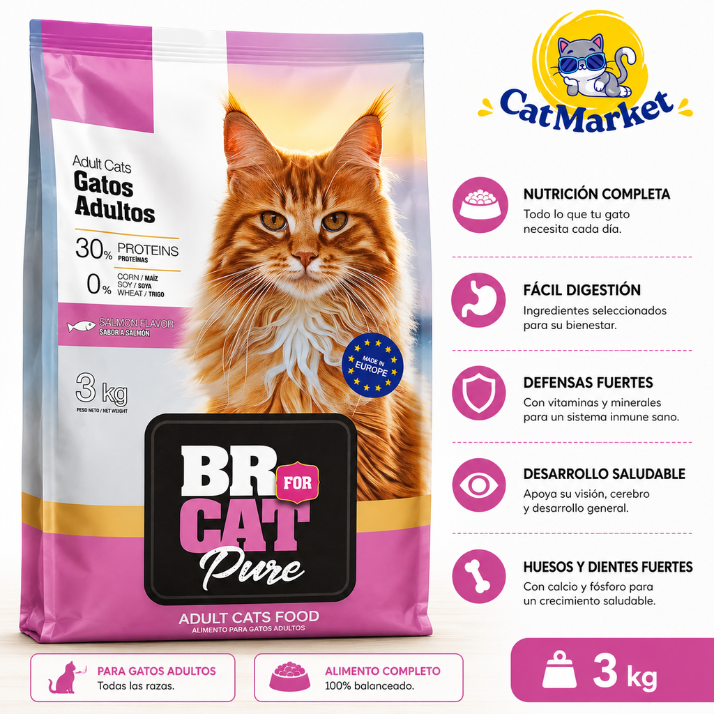 Concentrado BR for Cats Salmón 3 kg